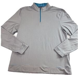 Southern Tide 1/4 Zip Pullover Size XL Blue Pink Micro Striped Tide to Trail Dad